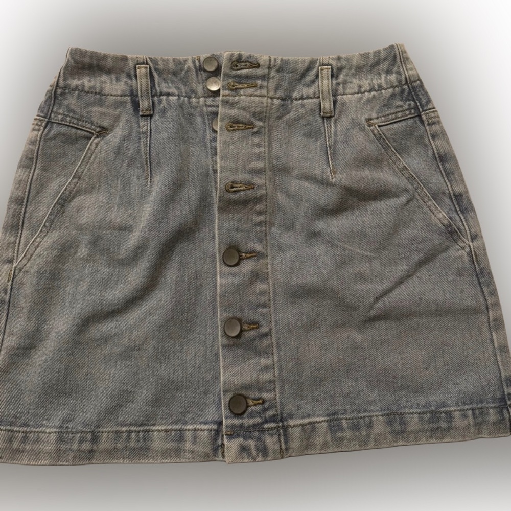 Saltwater LUXE Light Blue Denim Mini Skirt